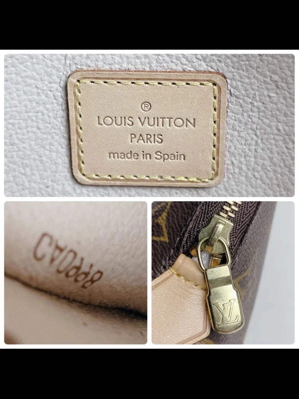 Louis Vuitton Monogram Canvas Small Pouch in Brown and Gold